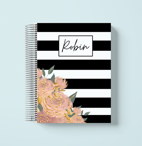 Floral Stripes Weekly Planner