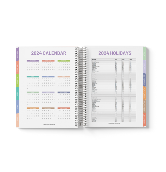 Purple Sea Shells- Initial Weekly Planner