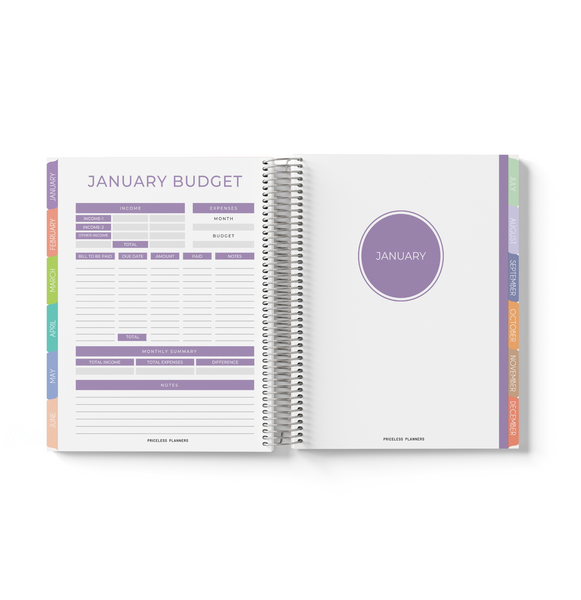 Pastel Shapes Monthly Planner