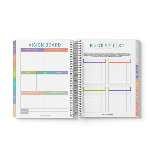 Rose Gold Strokes Monthly Planner