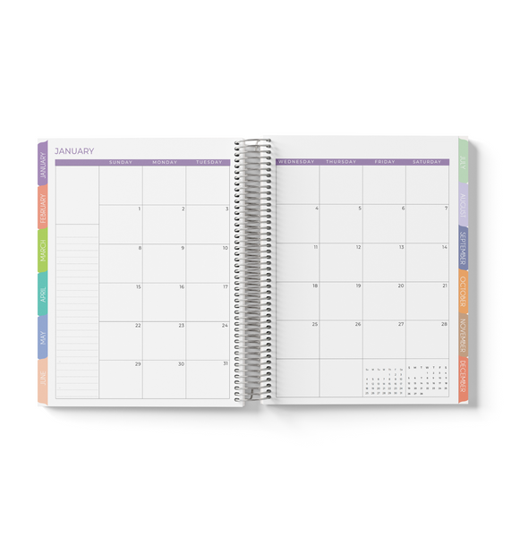 Neon Print Monthly Planner