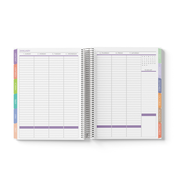 Neon Print Weekly Planner