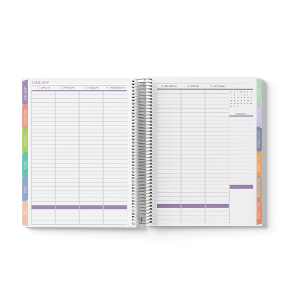 Leopard with Purple Weekly Planner