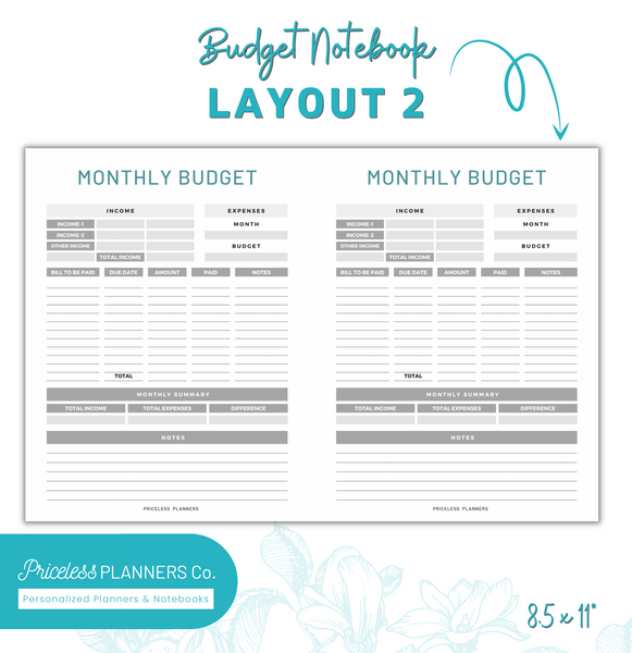 Priceless Budget Notebook- Layout 2