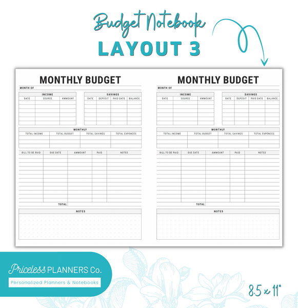 Priceless Budget Notebook- Layout 3