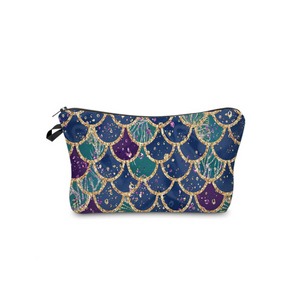 Pencil Pouch- Purple Teal Scales Shimmer