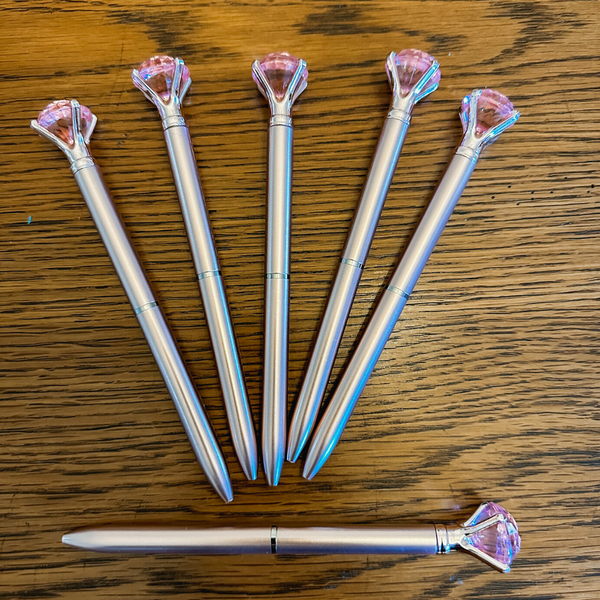 Rose Gold Pink Diamond Pen