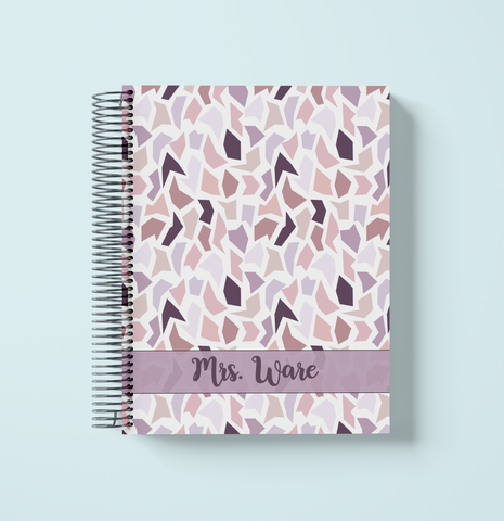 Violet Rose Pattern Weekly Planner