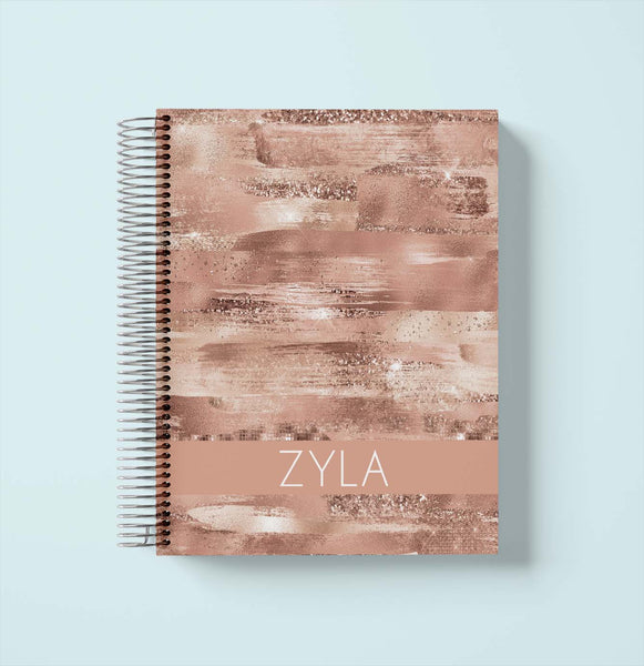 Rose Gold Strokes Weekly Planner