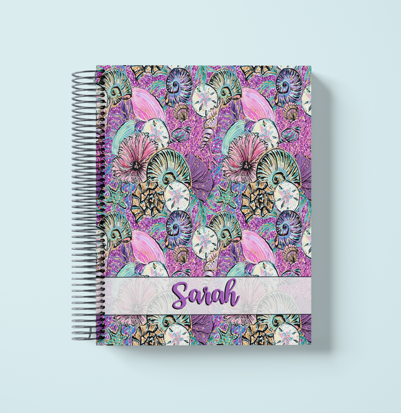 Purple Sea Shells Weekly Planner