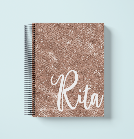 Rose Gold Shimmer Dust Weekly Planner