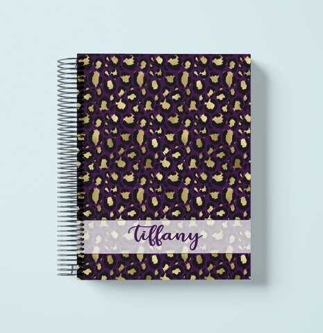 Leopard with Purple Weekly Planner