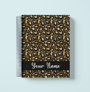 Leopard with Gold Weekly Planner