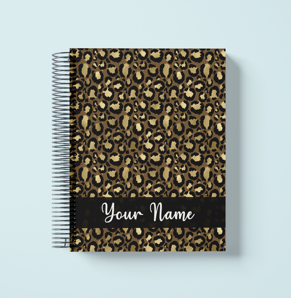 Leopard with Gold Weekly Planner