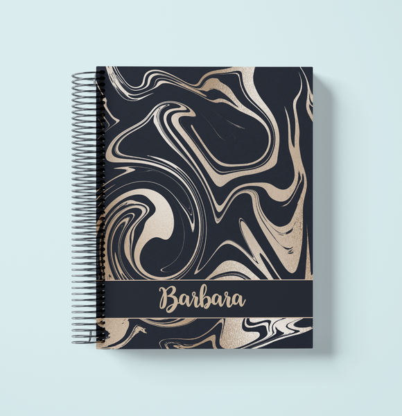 Gold Marble Swirl-Rectangle Weekly Planner